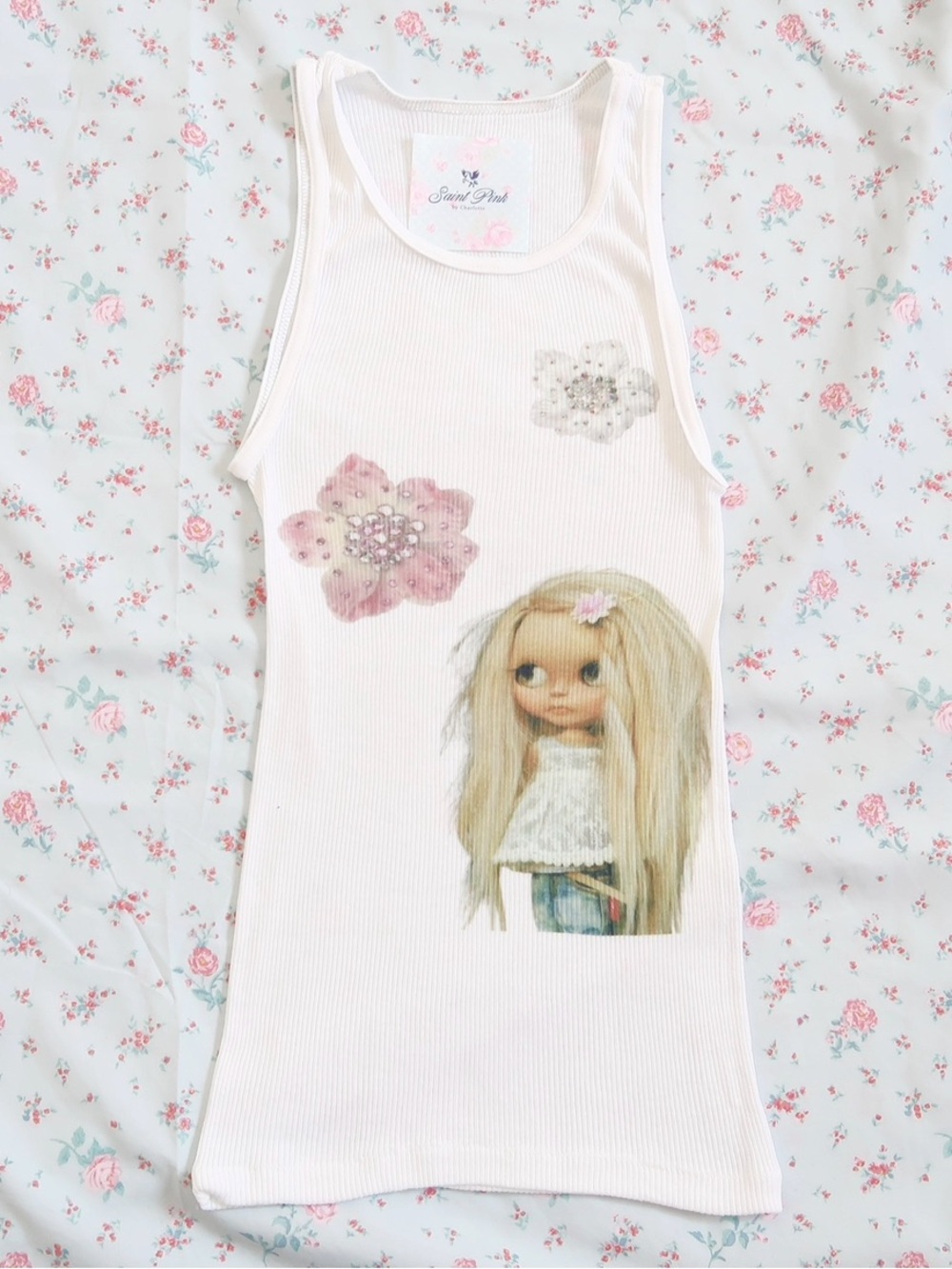 Y2k baby tee 2000s graphic tank top Blythe doll